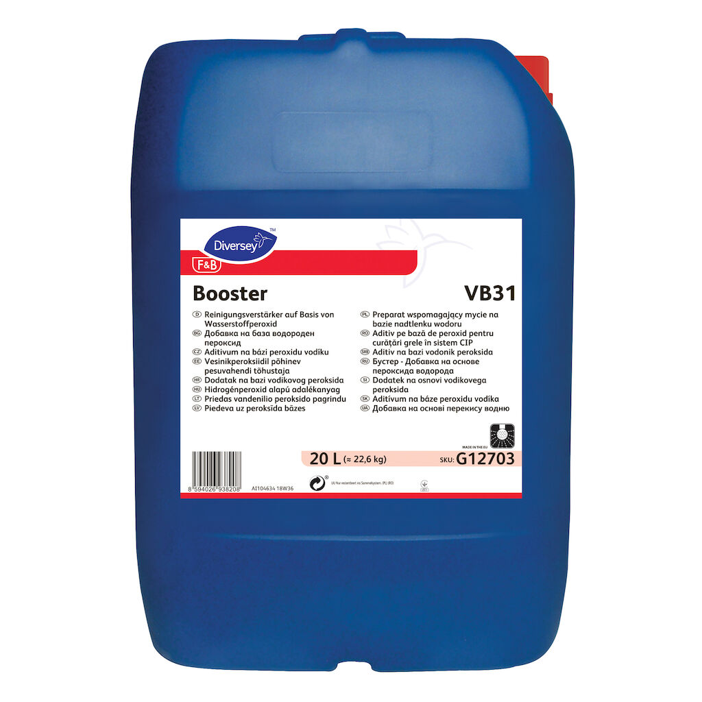 Booster VB31 20L - Aditiv pe bază de peroxid pentru curăţări grele în sistem CIP